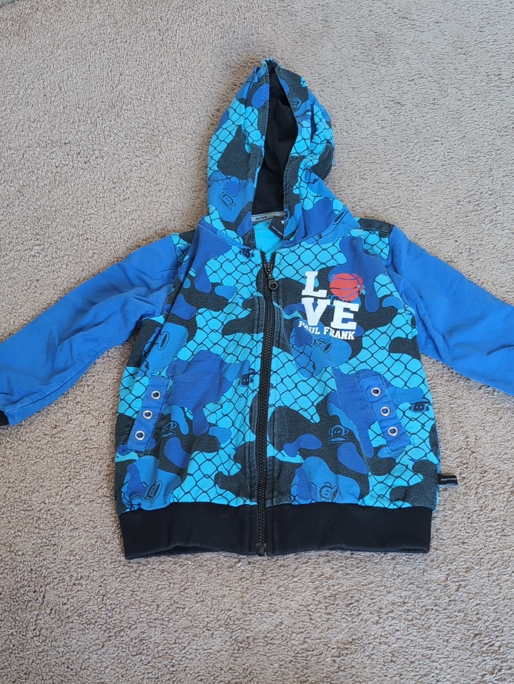 Paul Frank Blue Camouflage Hoodie Jacket